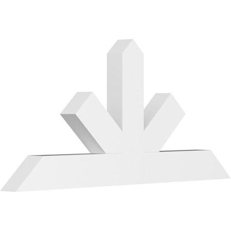 Ekena Millwork Saratoga Architectural Grade PVC Gable Bracket, 60"W x 27 1/2"H x 4"D x 6"F, 11/12 Pitch GBP060X28X0406SAR00